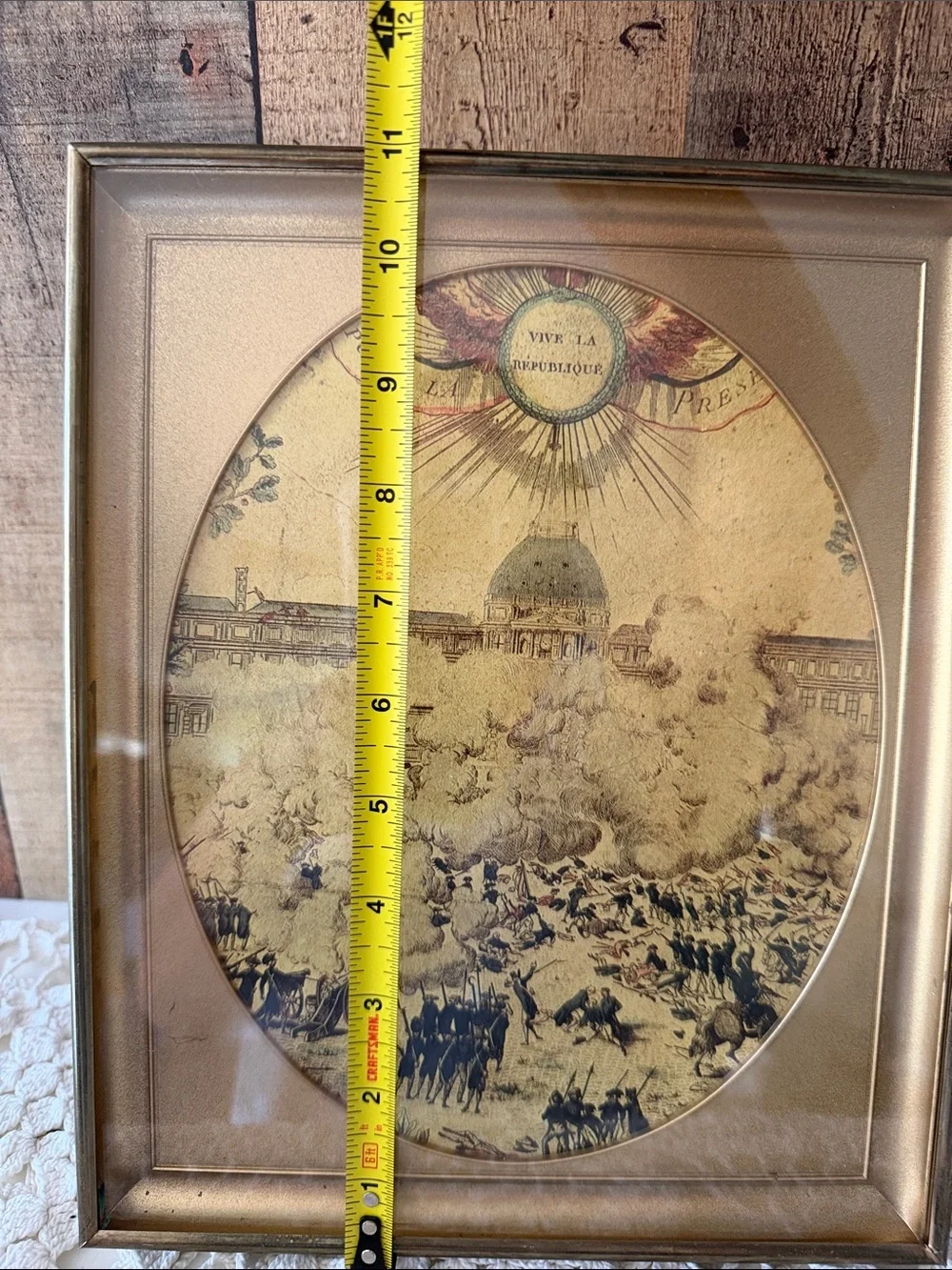 MCM Set of 3 Gold Oval Matted Recessed Shadow Box Picture Frames- Various Sizes